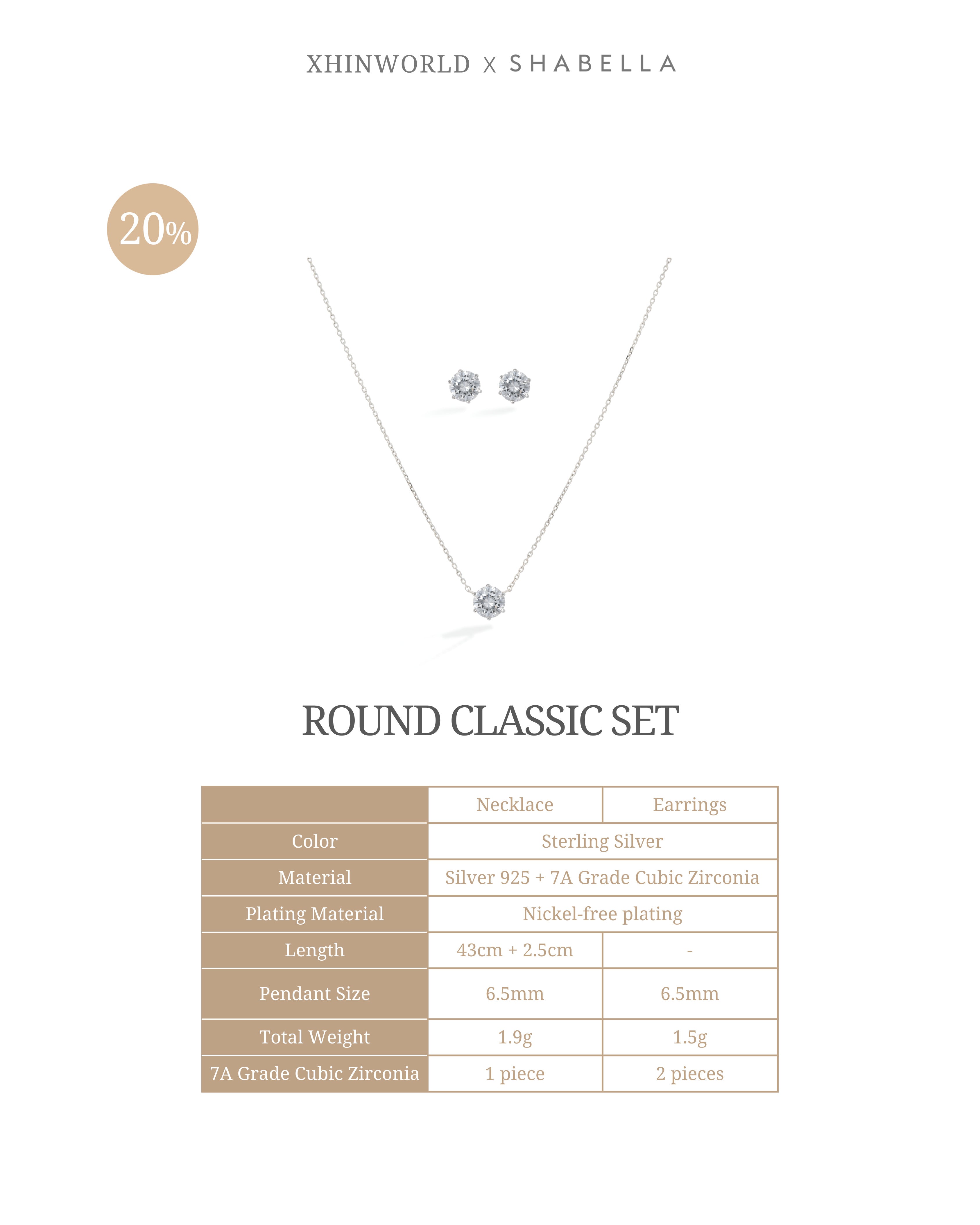 Classic Round Crystal Set